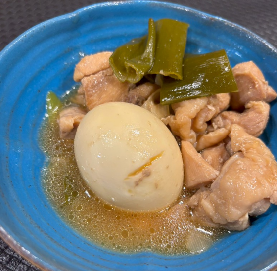 天太鶏ももと白ネギの天液ポン酢